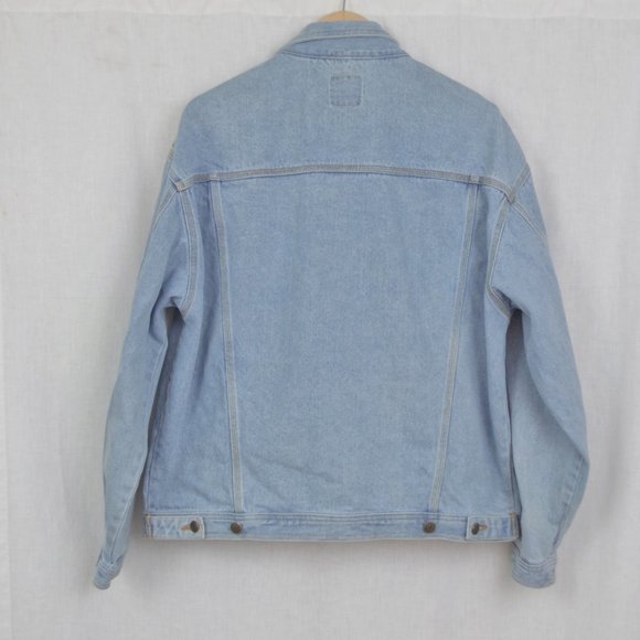 Vintage 100% Cotton Light Wash Men's Denim Jacket XL - Picture 6 of 8